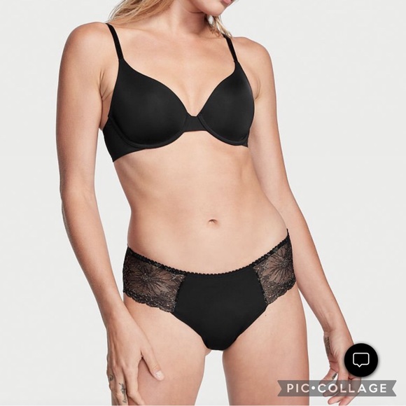 Victoria’s Secret Sexy Illusions No-Show Lace detail Hiphugger Panty Medium New - Picture 2 of 7